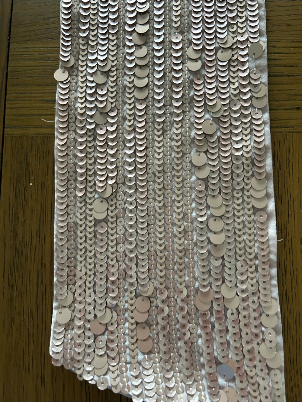 Chico's Pale Pink Sequin Hair Scarf